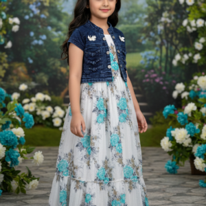 Denim Jacket & Full Frock